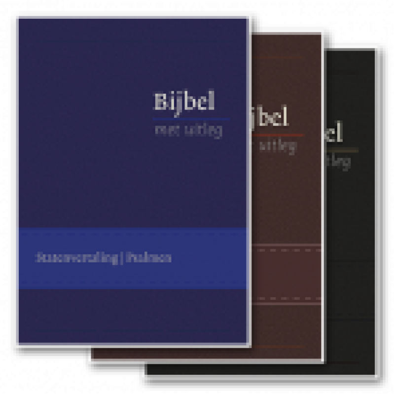 Bijbel met uitleg, middel, zwart, kleursnee
